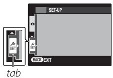 FUJIFILM FINEPIX XP30 - Display the setup menu. - 2