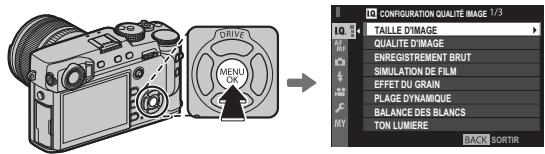 FUJIFILM X-PRO2 - Utilisation du menu prise de vues - 1