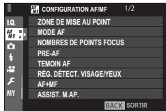 FUJIFILM X-PRO2 - Configuration AF/MF - 1