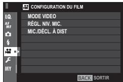 FUJIFILM X-PRO2 - Configuration du FILM - 1