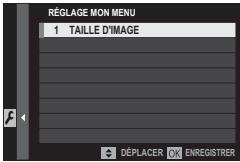 FUJIFILM X-PRO2 - Modification de « mon menu - 3
