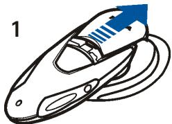 NOKIA WIRELESS HEADSET HDW-2 - Changing the battery - 1