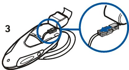 NOKIA WIRELESS HEADSET HDW-2 - Changing the battery - 3