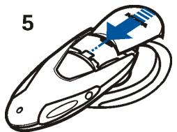 NOKIA WIRELESS HEADSET HDW-2 - Changing the battery - 5
