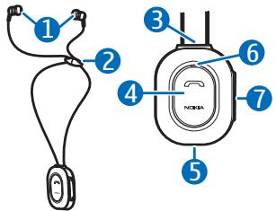 NOKIA BLUETOOTH STEREO HEADSET BH-103 - Keys and parts - 1