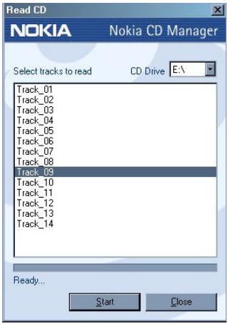 NOKIA MUSIC PLAYER - Step 2. Read a CD - 1