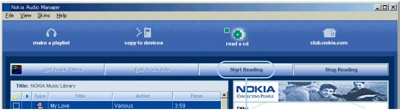 NOKIA MUSIC PLAYER - Start reading tracks - 1