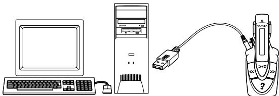 NOKIA MUSIC PLAYER - Connect a compatible personal computer - 1