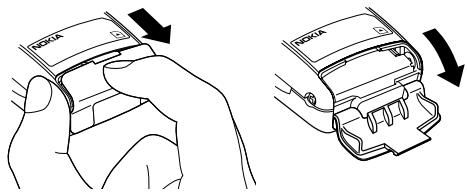 NOKIA MUSIC PLAYER - Open the memory-card cover - 1