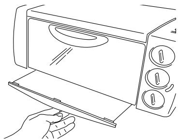 DELONGHI EO 1252W - If the oven has a crumb tray: - 1