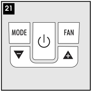 DELONGHI PACT 10HP - USING THE REMOTE CONTROL UNIT (FIG. 21) - 1