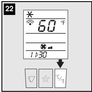 DELONGHI PACT 10HP - SELECTING THE TEMPERATURE SCALE (FIG. 22) - 1