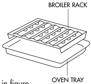 BROILER RACK OVEN TRAY in figure