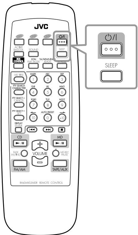 JVC CA-MXS5RMD - On the unit ONLY: - 3