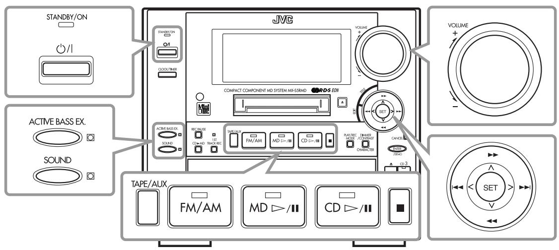 JVC CA-MXS5RMD - On the unit ONLY: - 2