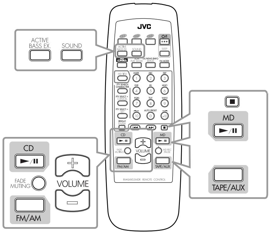JVC CA-MXS5RMD - On the unit ONLY: - 3