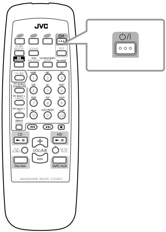 JVC CA-MXS5RMD - Putting the Batteries into the Remote Control - 6