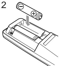 JVC CA-WMD90 - Putting the Batteries into the Remote Control - 2