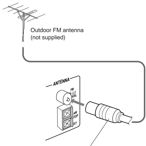 JVC CA-WMD90 - To connect an outdoor FM antenna - 1