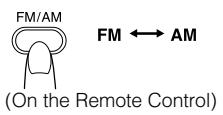 JVC FS-X1 - Press the FM/AM button. - 1
