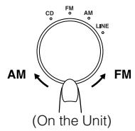 JVC FS-X3 - Press the FM/AM button. - 2