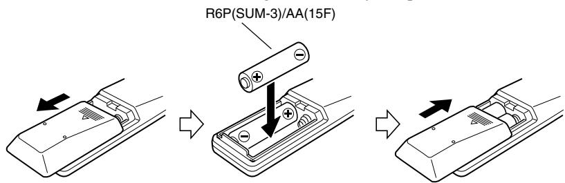 JVC RD-T70R - How To Put Batteries In the Remote Control [RD-T70RBU Only] - 1