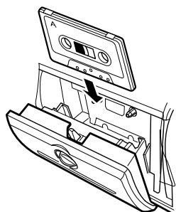 JVC RV-NB10B - Put the cassette in, with the side you want to listen to facing you. - 1