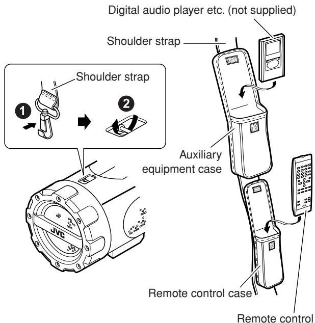 JVC RV-NB10W - Using the shoulder strap - 1