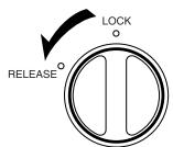 JVC RV-NB10W - Turn the LOCK/RELEASE knob counterclockwise to open the cassette holder. - 1