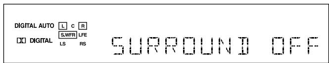 JVC RX-5042S - To cancel the Surround mode - 1