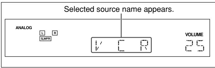 JVC RX-5042S - Selecting the Source to Play - 2