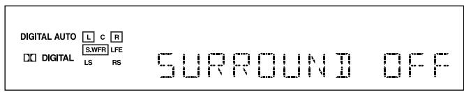 JVC RX-5050B - To cancel the Surround mode - 1