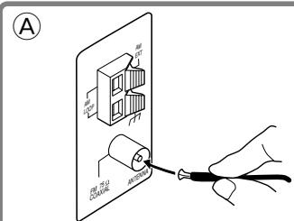 JVC RX-5050B - Connecting the FM and AM Antennas - 2