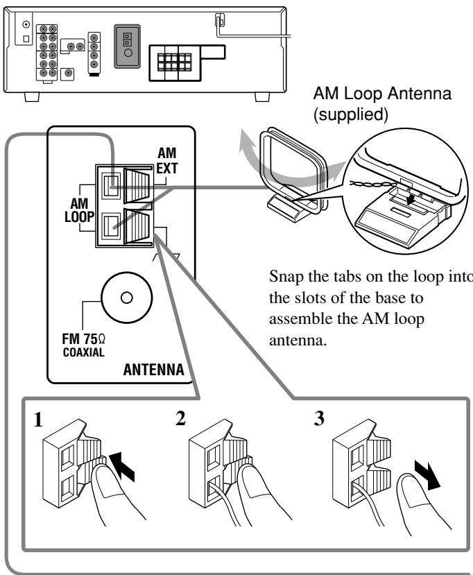 JVC RX-5050B - Connecting the FM and AM Antennas - 5