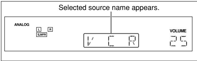 JVC RX-5050B - Selecting the Source to Play - 2