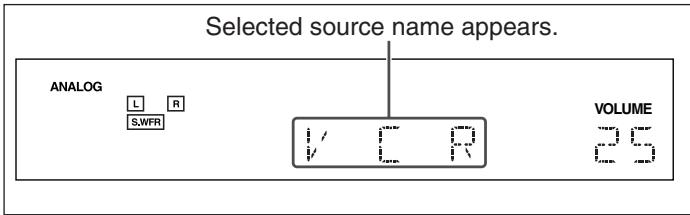 JVC RX-6042S - Selecting the Source to Play - 2