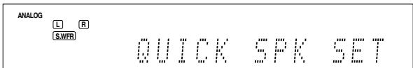 JVC RX-D201S - Press SETTING and turn MULTI JOG until "QUICK SPK SET" appears on the display. - 1