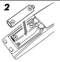 JVC RX-D201S - Putting batteries in the remote control - 2