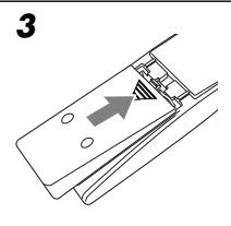 JVC RX-D201S - Putting batteries in the remote control - 3