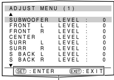 JVC RX-D701S - Button indications on the screen - 1