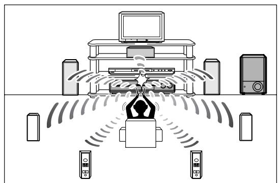 JVC RX-D702B - When "CLAP YOUR HANDS." appears, clap your hands over your head once while the indications still remain. - 1