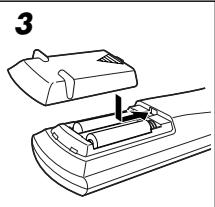 JVC RX-D702B - Putting batteries in the remote control - 3