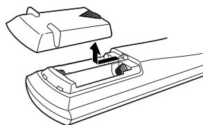 JVC RX-ES1SL - Putting batteries in the remote control - 1