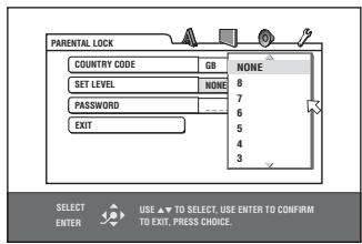 JVC RX-ES1SL - Press ENTER to bring up the pull-down menu. - 1