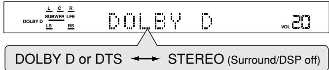 JVC RX-ES1SL - Turn MULTI JOG to select a appropriate surround mode. - 1