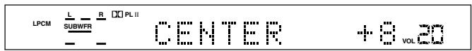 JVC RX-ES1SL - Adjust the following speaker output levels (from -10 dB to +10 dB). - 1