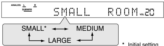 JVC RX-ES1SL - Turn MULTI JOG to select the room size. - 1