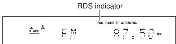 JVC RX-F31S - Using the Radio Data System (RDS) to receive FM stations - 2