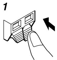 JVC TH-A25 - Connecting speaker cords to the speakers - 1