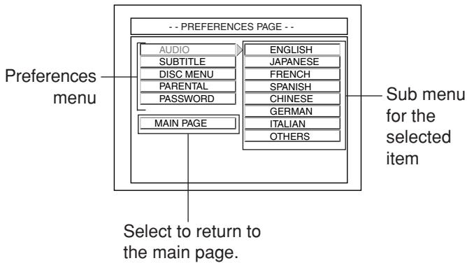 JVC TH-A25 - Setting the Preferences - 1